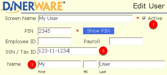 Add an employee to Dinerware.