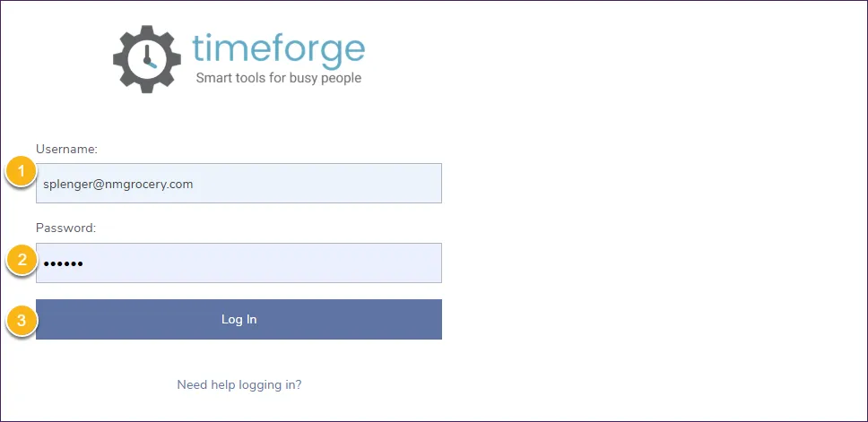 Enter your username and password, then hit enter