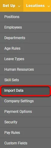 Go to “Import Data”.