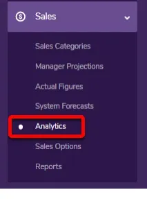 Go to the “Analytics” page.