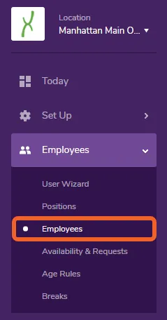 Go to the Employees List