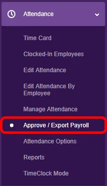 Navigate to the Attendance Tab