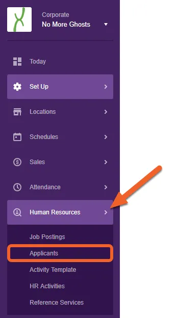 Navigate to your Applicants page