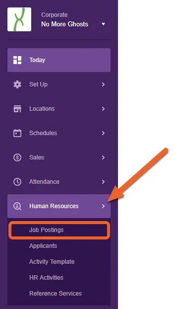 Navigate to your company’s Job Postings