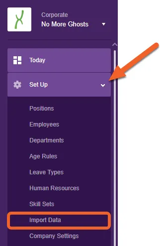 Navigate to your Employees page