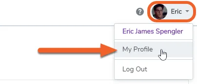 Navigate to your Profile page