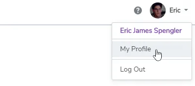 Navigate to your profile