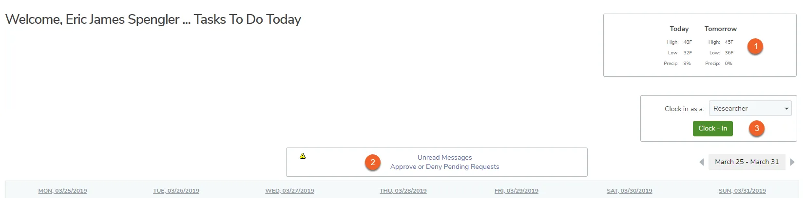 “Today” Page - Labor Management Dashboard