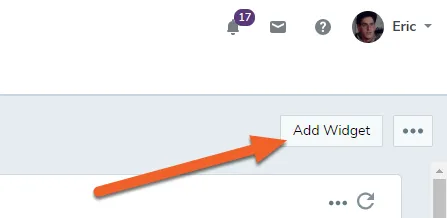 Select Add Widget