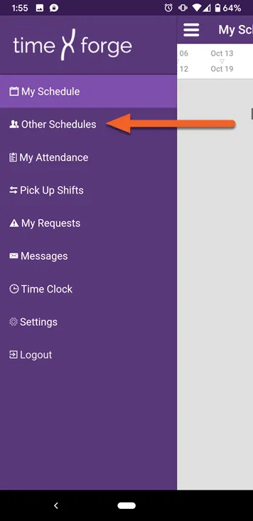 Select Other Schedules from the menu
