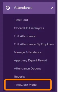 Starting TimeClock Mode