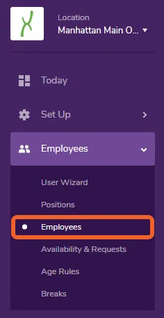 To set up salaried employees, navigate to your Employees list