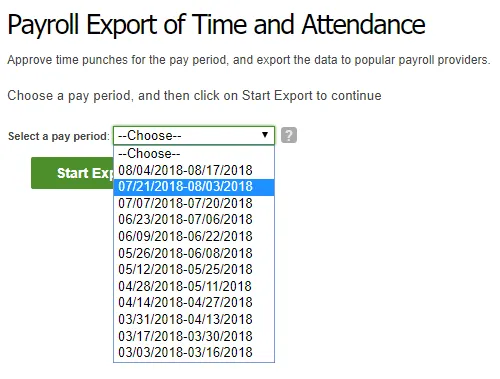 Choose a Payroll Period
