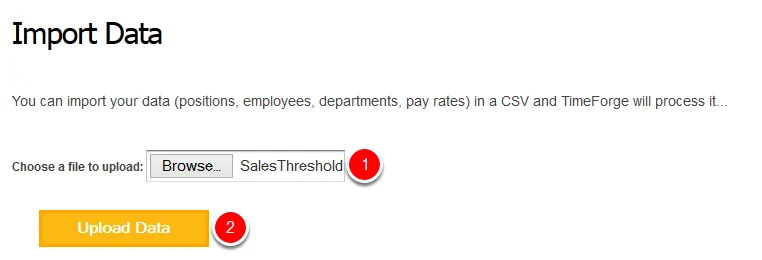 Choose your CSV file.