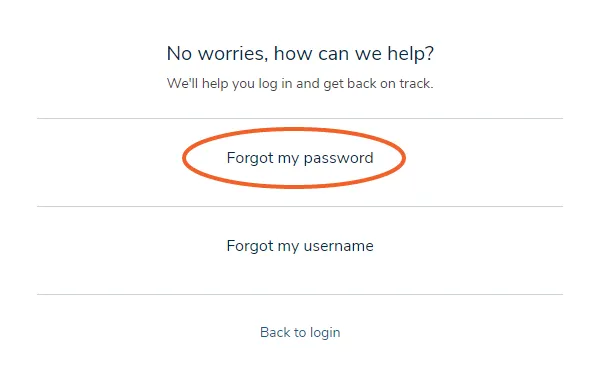 Click ‘Forgot my password’