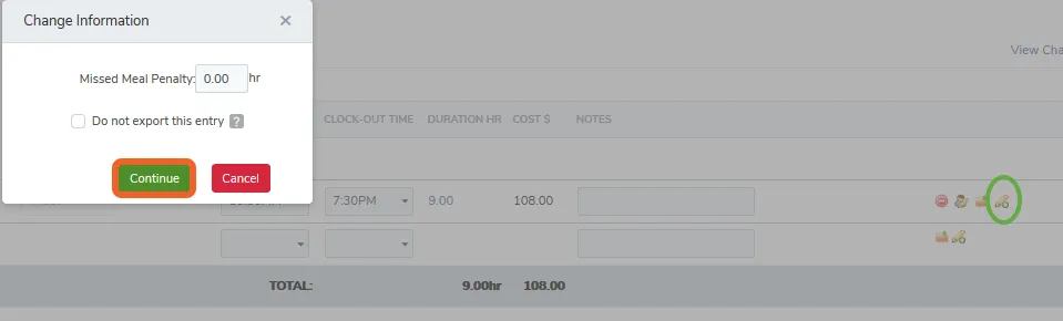 Create the Meal Penalty.