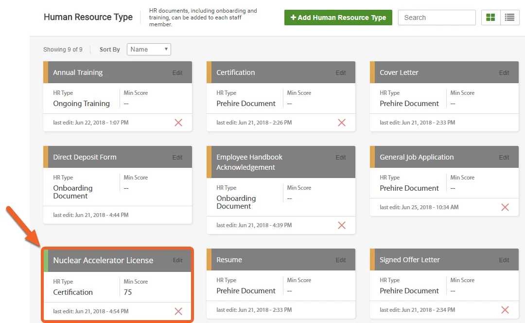 Edit the certification you want to set up an alert for
