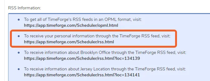 Find the RSS URL (the RSS Feed)