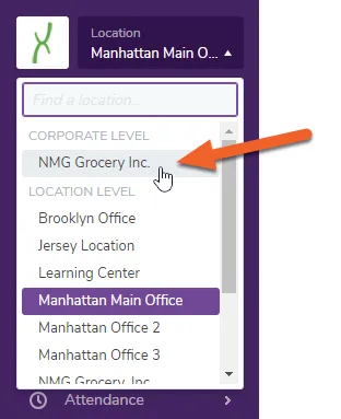 Help! I’m at the location level, how do I switch?