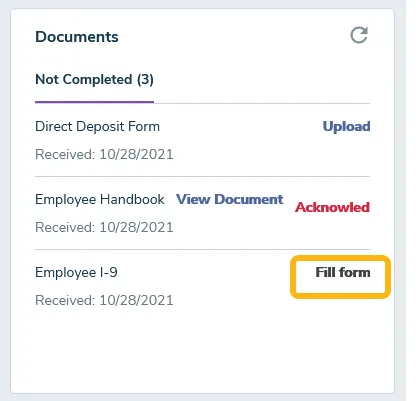 If the link says Fill Form…