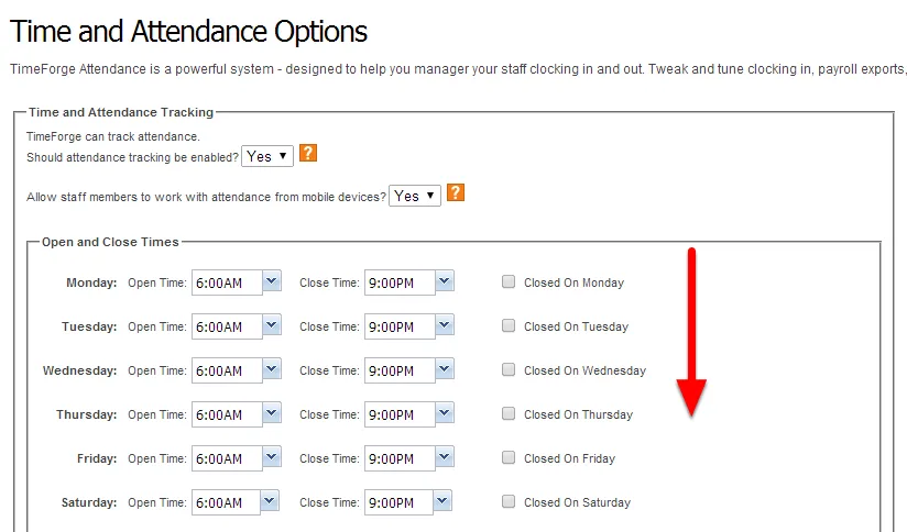 Scroll down to the “Pay Periods” options.
