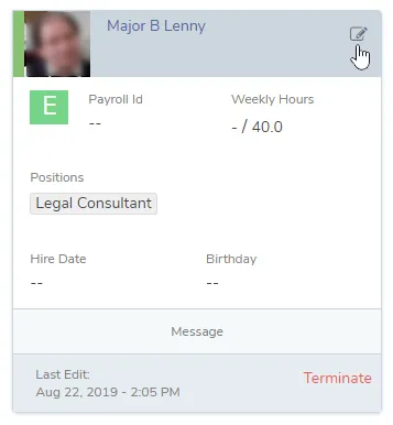Select an employee to view or click the +Add Employee button to add a new staff member