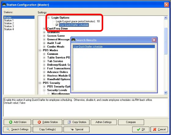 Turn on QuickStaffer for Schedule Enforcement