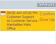 Your scheduled shifts