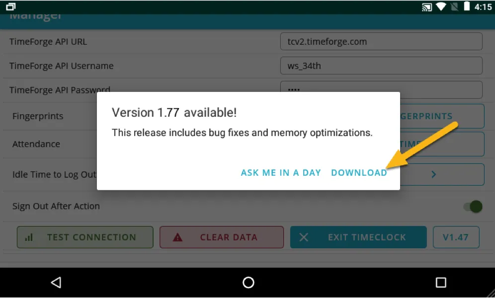 2. Download the updates