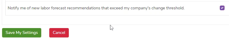 2. Opt into notifications for schedule forecast changes (optional)