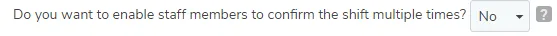 Change the confirm shift option