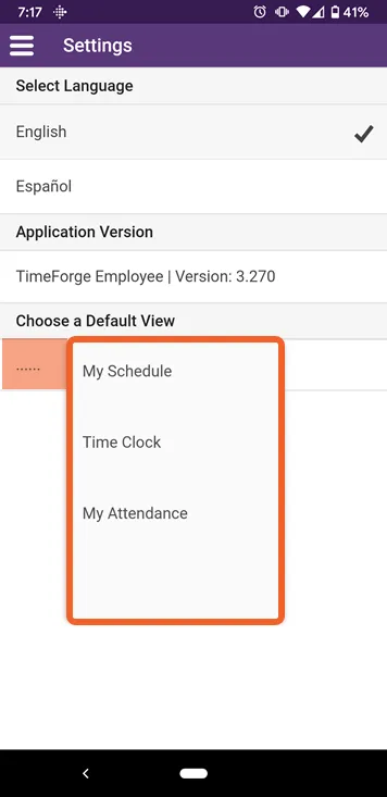 Choose a Default View