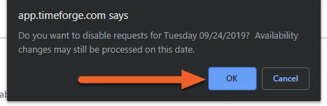 Click “OK” to confirm your changes