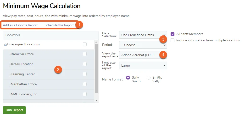 Configure the report