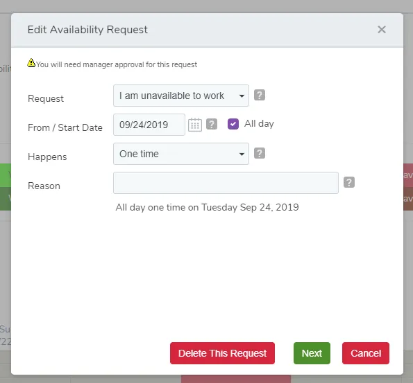 Delete or Edit a Pending Request