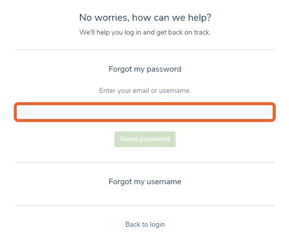 Enter your email or username