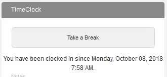 Return to the Today Page to take a Break