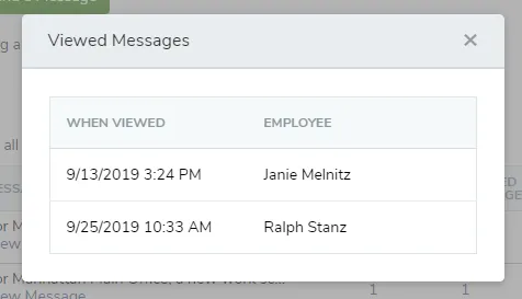 See who has read the message