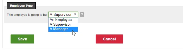 Select a security level from the dropdown list