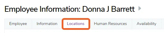 Select the Locations tab on their profile