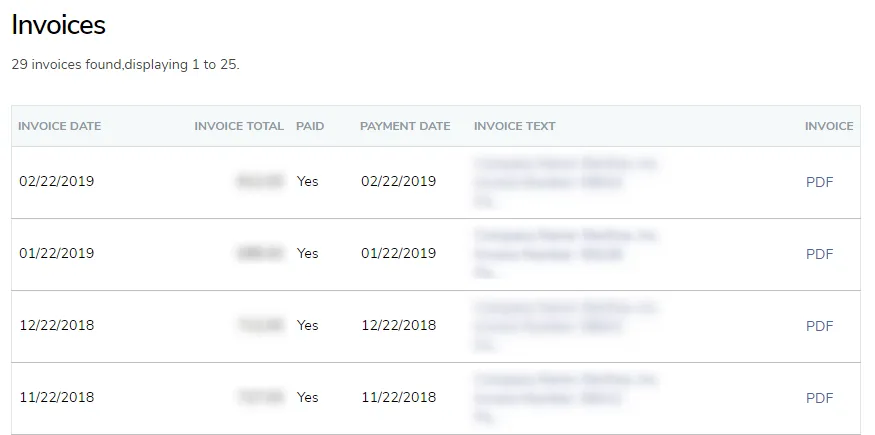 View your invoices