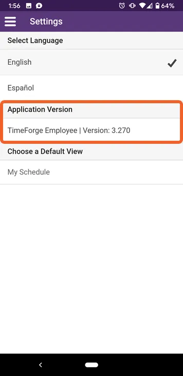 Application Version