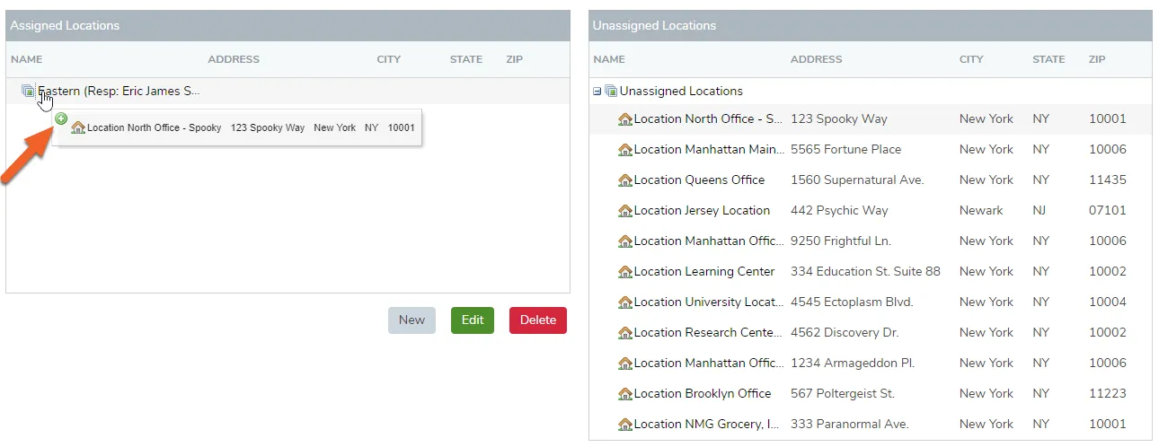 Assign Locations
