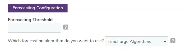 Choose a Forecasting Configuration