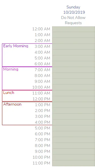 Edit work period information