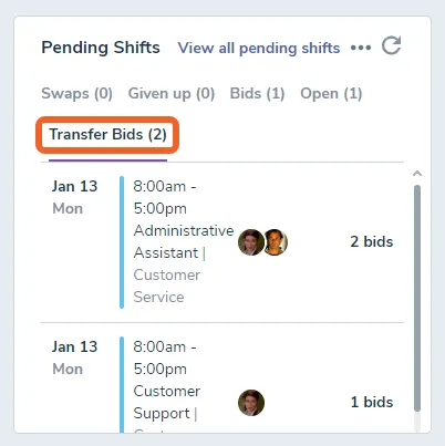 From the Location dashboard