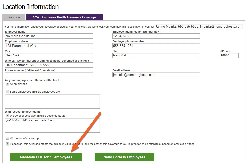 Generate the PDF form