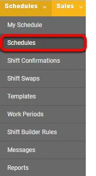 Go to a Schedule