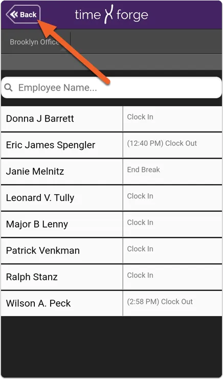 How do I exit TimeClock mode?