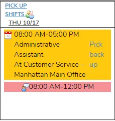 Shift swap is pending